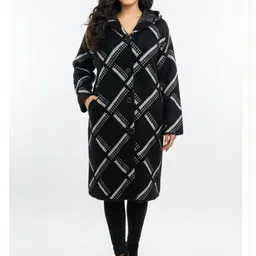 Hallinton Women Printed Hooded Overcoat-image-61