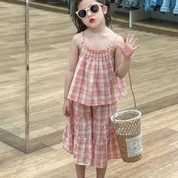 LULU & SKY Girls Checked Top with Capris image 3