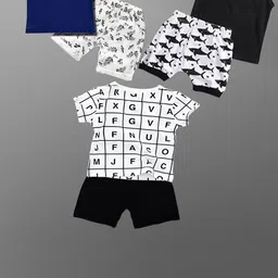 Lofn Unisex Kids Printed T-shirt with Shorts image 3