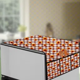 The Furnishing Tree Coffee Brown Plastic Refrigerator Cover-image-9