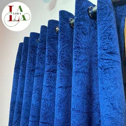 lalora 150 cm (5 ft) Window Velvet Blackout Curtain (Pack Of 2) image 2