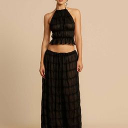 JC Mode Halter Neck Sleeveless Top With Skirt-picture-15