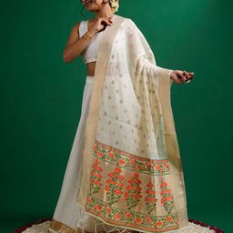 TEEJH Champakali Ethnic Motifs Woven Design Dupatta-picture-5