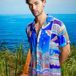 ASUKA Men Opaque Printed Casual Shirt image 4