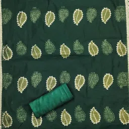 HERE&NOW Embellished Unstitched Dress Material image 2