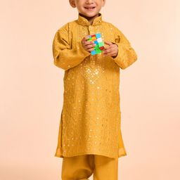 Manyavar Boys Woven Design Kurta with Pyjama-picture-17