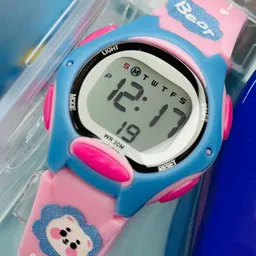 EWWE Kids Printed Straps Digital Multi Function Watch 8207 Pink-picture-20