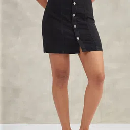 DOLCE CRUDO Straight Mini Skirt-picture-18