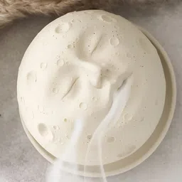 Ascension White Textured Ceramic Moon Face Plate Beautiful Moon Shape Incense Holder-image-26