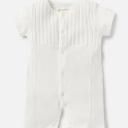 Giggles by Babyshop Boys Textured Short Sleeves Cotton Rompers image 3