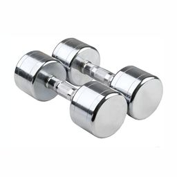 HackerX Set Of 2 Chrome Finish Steel Dumbbells 6 Kg Each-picture-32