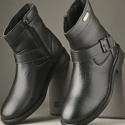 Roadster Men Black High Top Regular Boots-image-91