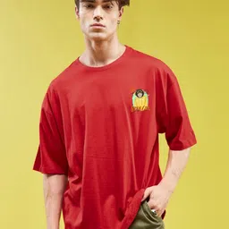SMARTEES Men Graphic Printed Round Neck Cotton Oversized T-shirt-picture-13