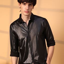 Campus Sutra Men Comfort Spread Collar Solid Casual Shirt-picture-42