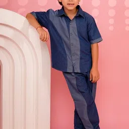 Lazycub Abstract Pocket Shirt &Trouser Clothing Set-picture-36