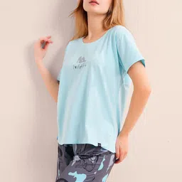 L&M Leisure and Moods Women Graphic Printed Night suit image 4