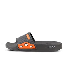 WELCOME Men Colourblocked Lightweight & Comfortable Sliders image 3