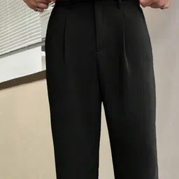 Next One Men Smart Easy Wash Loose Fit Korean Trousers image 3