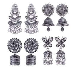 DIVASTRI Women Silver Earrings-picture-15