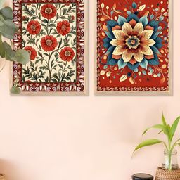 Kotart Brown & Green 2 Pieces Traditional Wooden Wall Arts-picture-20