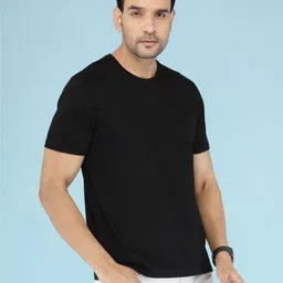 NOBLE HUSTLE Men Typography Printed Round Neck Cotton T-shirt image 2