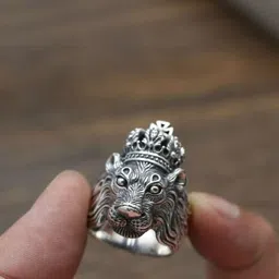 J.S ENTERPRISES Unisex Stainless Steel Oxidised Finger Ring-image-58