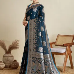 Panzora Woven Design Ethnic Motifs Zari Saree image 4