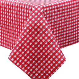 LooMantha Pink Geometric Printed Waterproof Plastic 4-Seater Table Cover image 4