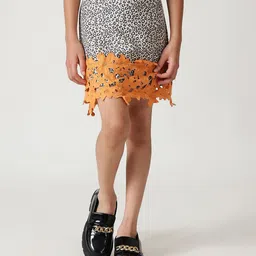 One Friday Girls Printed Mini Skirt-image-65