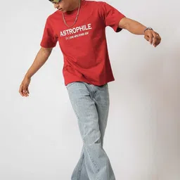 Hallstatt Life Typography Printed Round Neck Regular Sleeves Cotton Regular Fit T-shirt image 3