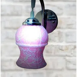 1ST TIME Pink & Pink Printed Metal Traditional Abstract Shaped Shaped Wall Lamp-picture-19