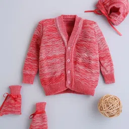 Little Angels Girls Speckled Woollen Cardigan-image-75