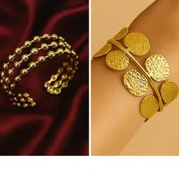 Nui Set Of 2 Gold-Plated Cuff Bracelet image 1