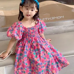 StyleCast x Revolte Print Puff Sleeve A-Line Midi Dress image 5