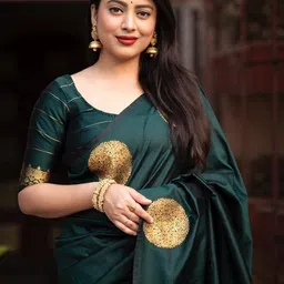 YAMUNE Woven Design Zari Kanjeevaram Saree With Unstitched Blouse Piece image 2