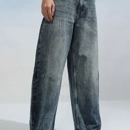 Tokyo Talkies Women Wide Leg Heavy Fade Jeans-image-42