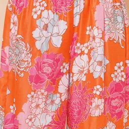 BAESD Girls Floral Printed Kurta with Sharara & Dupatta image 2