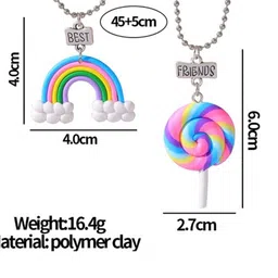 EL REGALO Kids Set Of 2 Rainbow & Candy Pendants With Chain image 2