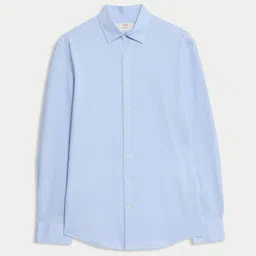 Marks & Spencer Men Slim Fit Solid Spread Collar Casual Shirt image 4