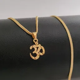 V.K.PAYAL.JEWELLERY Gold-Plated Om Shaped Pendant-picture-20