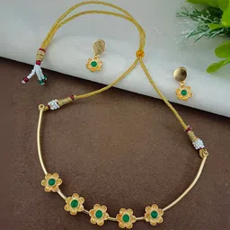 Sanjog Gold Plated Stones Studded Jewellery Set image 4