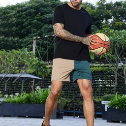 ONE SKY Men Colourblocked Shorts image 2