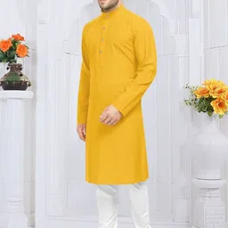 WOOMNY Men Solid Kurta with Churidar-picture-18