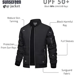 BAESD Men Striped Windcheater Bomber Jacket image 2