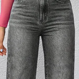 ROBECULT COLLECTION Women Comfort Straight Fit High-Rise Light Fade Stretchable Jeans image 5