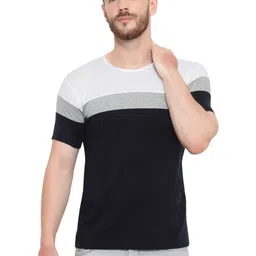BI FASHION Men Colourblocked Cotton T-shirt-picture-39