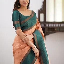 Moda Rapido Woven Design Art Silk Handloom Banarasi Saree image 2