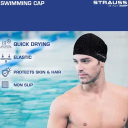 STRAUSS Swimming Cap With Ear Protector image 3
