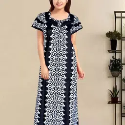 PR PINK ROYAL Printed Maxi Nightdress-image-129