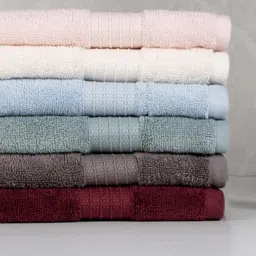 Feather & Spun Pack of 2 Charcoal Stone Lavender Antimicrobial Organic Cotton Hand Towel image 2